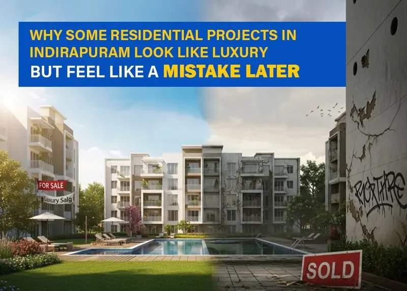 Why Some Residential Projects in Indirapuram Look Like Luxury... But Feel Like a Mistake Later